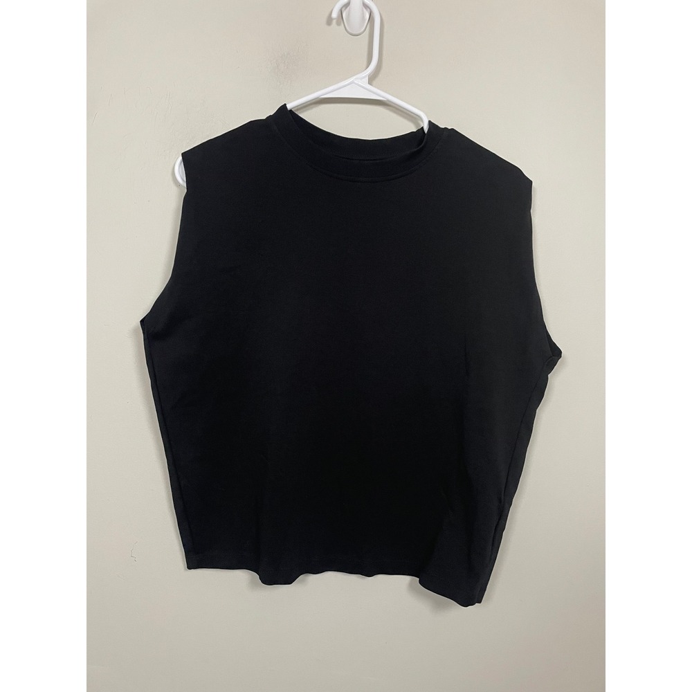 Boden Perfect Cotton Muscle Tee in Black Size Small Minimalist Casual Essential